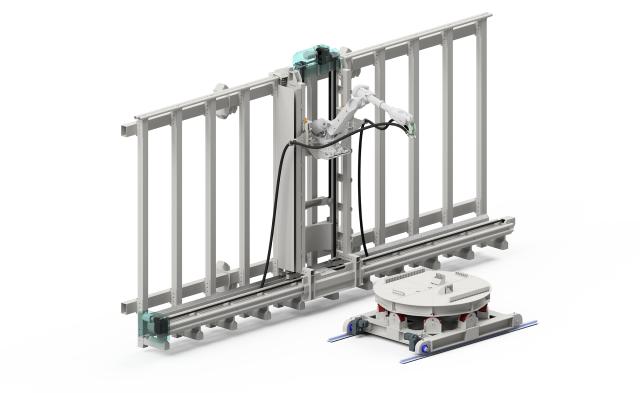 Robotic solution for shot blasting nacelles